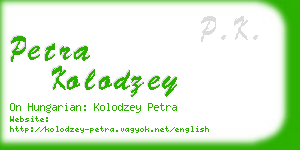 petra kolodzey business card